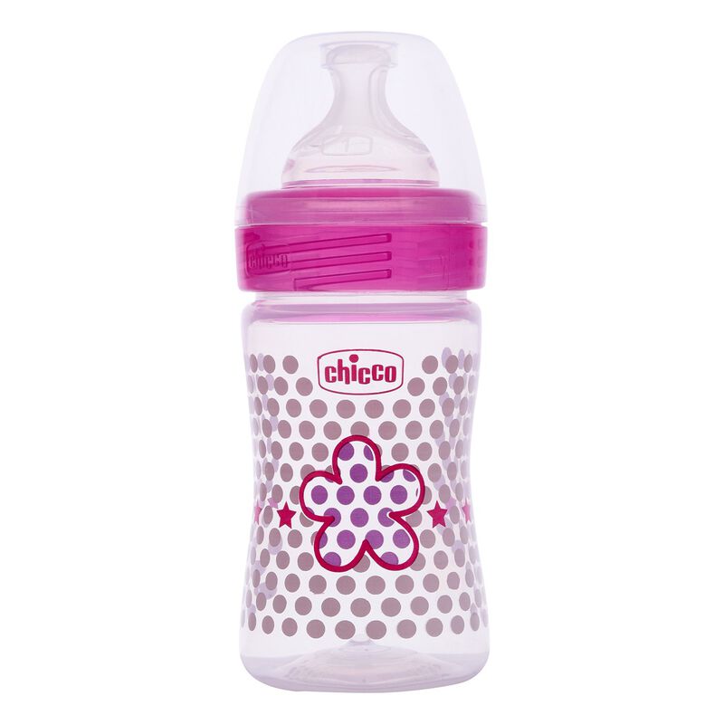 WellBeing Feeding Bottle (150ml, Slow) (Pink) image number null